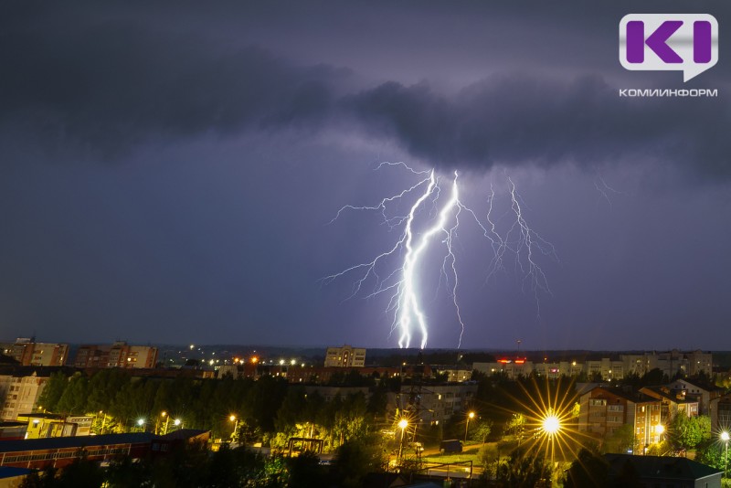 В большинстве районов Коми ожидается гроза