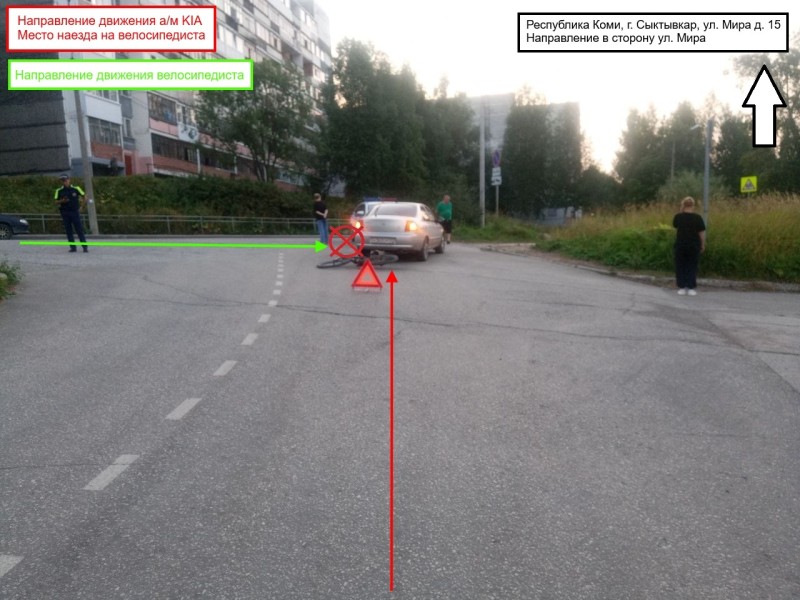 В Эжве 18-летний велосипедист попал под колеса Kia