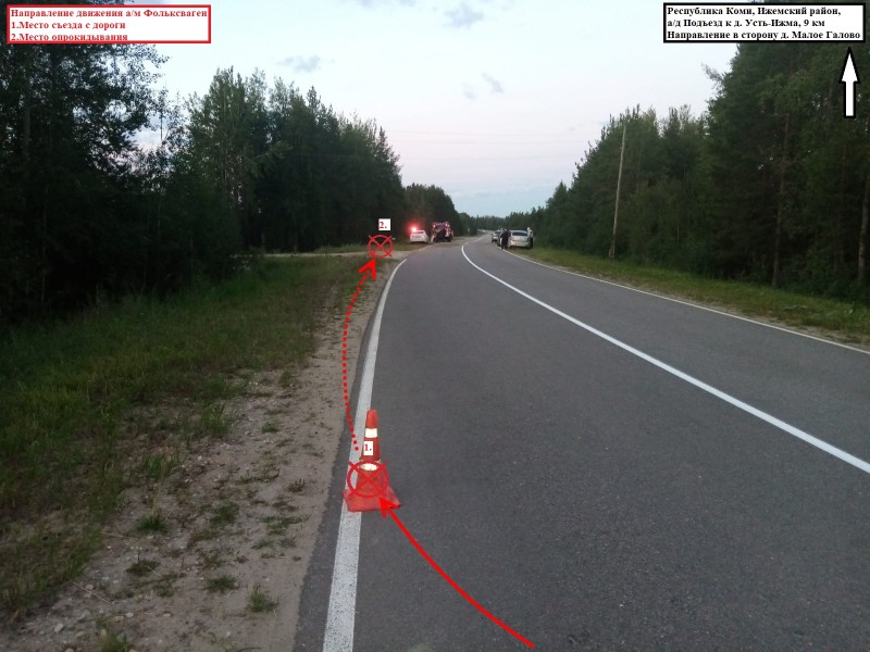 В Ижме погиб водитель Volkswagen Tiguan 