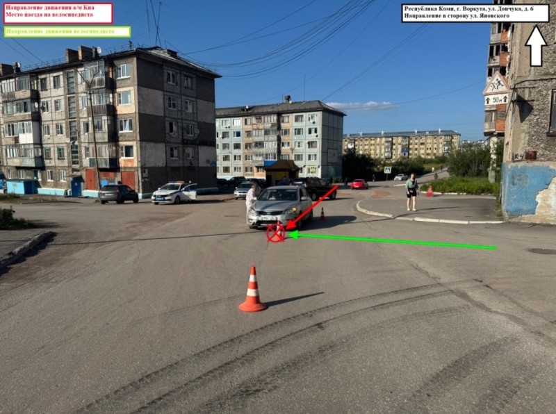 В Воркуте на дороге пострадал юный велосипедист 