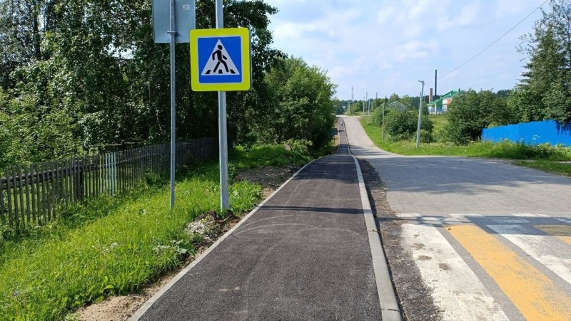 В селе Шошка Княжпогостского района обустроили пешеходный тротуар