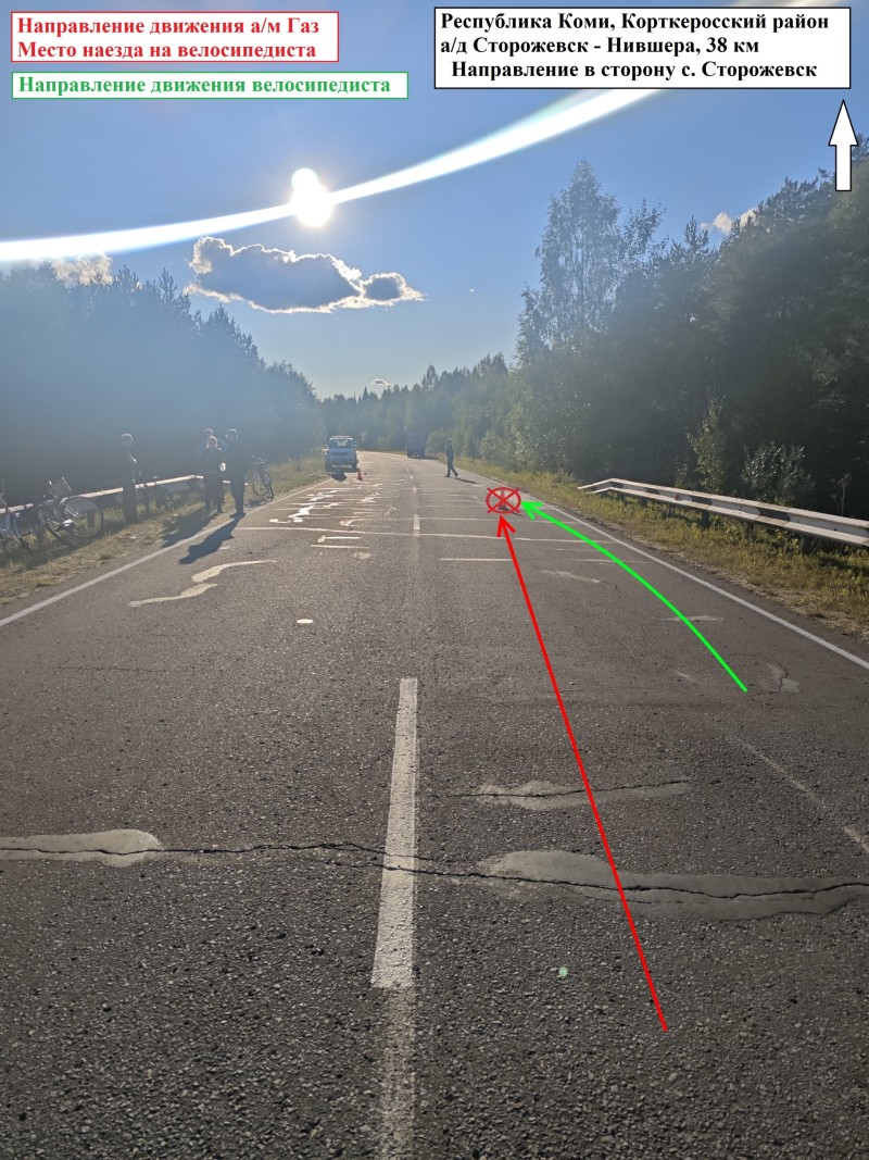 В Корткеросском районе 12-летний велосипедист попал в больницу после ДТП 