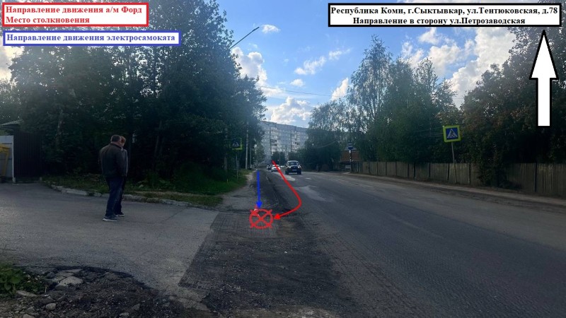 В Сыктывкаре на дорогах пострадали несовершеннолетние велосипедист и водитель электросамоката