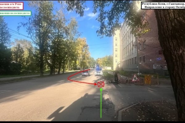 В Сыктывкаре сбили велосипедиста 
