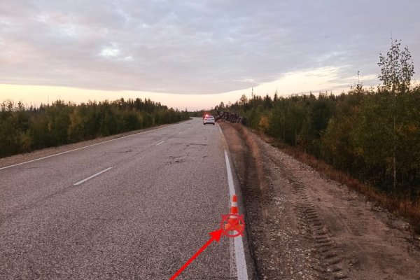 В Сосногорске водитель большегруза опрокинулся в кювет 