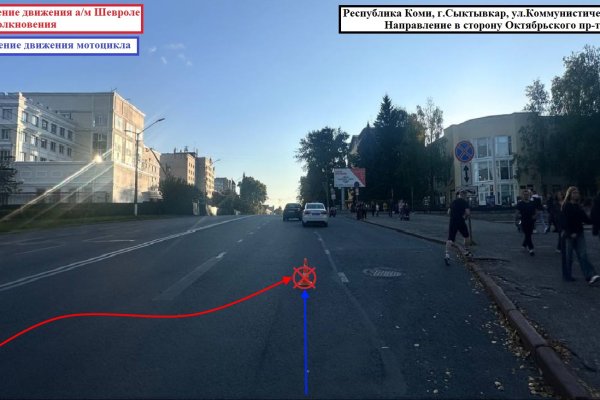 Chevrolet Lacetti подрезала байкера в Сыктывкаре 