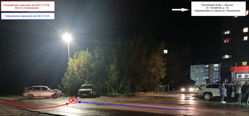 В Вуктыле два ВАЗа не поделили улицу Газовиков 
