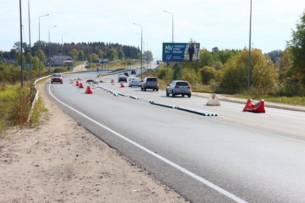 На трассе между Сыктывкаром и Эжвой устанавливают барьерные ограждения