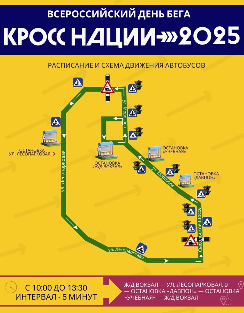 В Сыктывкаре для участников "Кросса наций" организуют бесплатное транспортное сообщение
