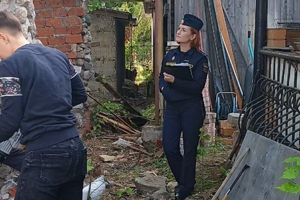 Под контролем пристава сыктывкарка снесла соседскую постройку