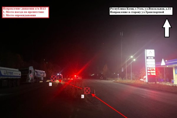 В Ухте на ВАЗе опрокинулся начинающий водитель