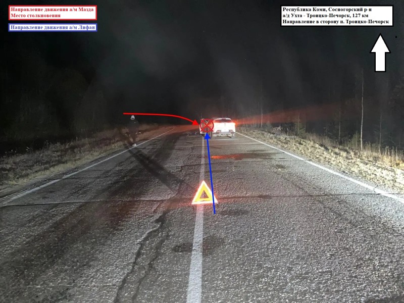 Водитель без прав спровоцировал ДТП под Сосногорском: одна из пострадавших госпитализирована 