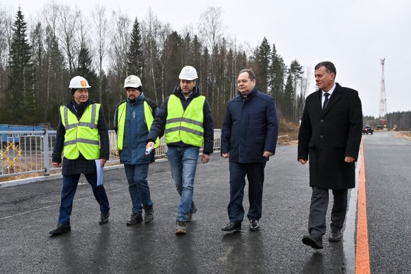 Глава Коми проинспектировал ход строительства моста через Лемью