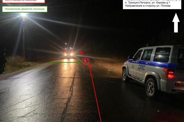 В Троицко-Печорске водитель получил права и сбил пешехода 