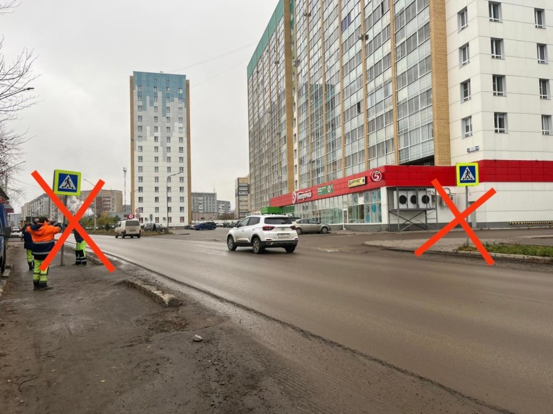 В Сыктывкаре на ул. Тентюковской изменится количество и расположение пешеходных переходов