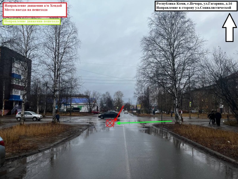В Печоре водитель Hyundai Solaris сбил 7-летнего пешехода