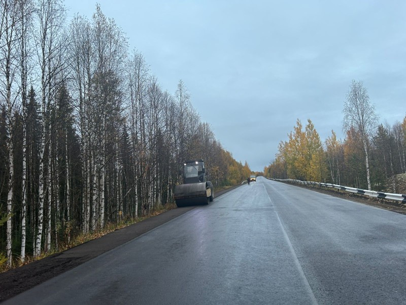В Коми завершился ремонт участка дороги Керки - Дутово