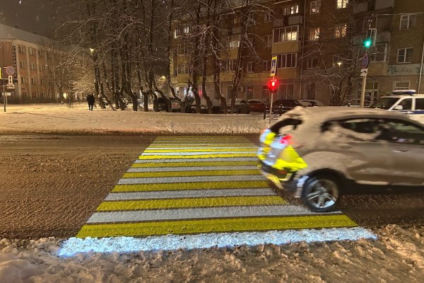 Где в Эжве появятся проекционные проекторы на пешеходных переходах