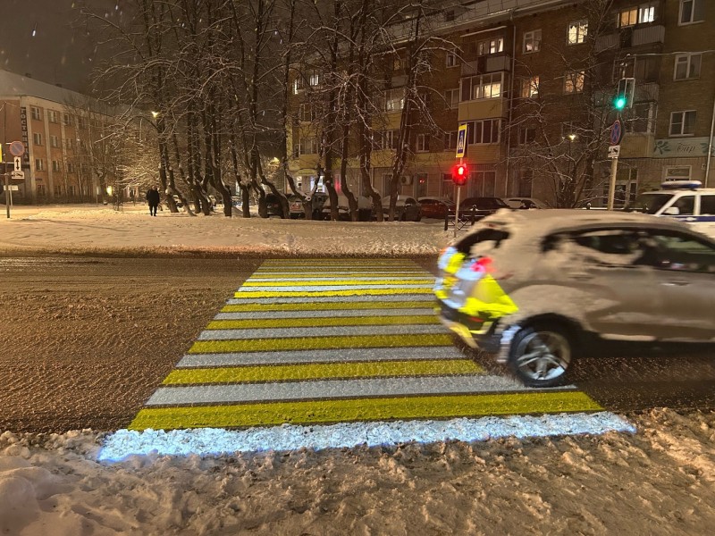 Где в Эжве появятся проекционные проекторы на пешеходных переходах