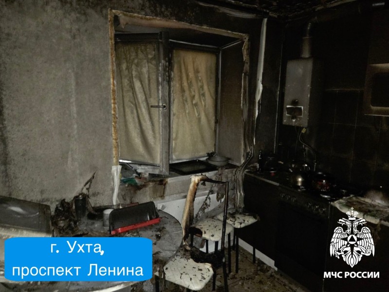 В Ухте из-за пожара в жилом доме эвакуирован 21 человек