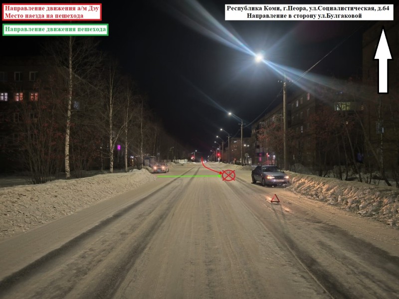 В Печоре женщина-водитель отправила в больницу пешехода 