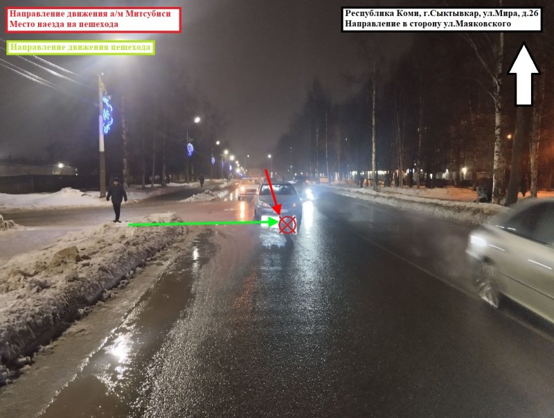 В Эжве 79-летняя женщина попала под колеса Mitsubishi Lancer 