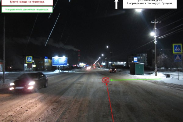 В Ухте водитель Nissan сбил на пешеходном переходе мужчину