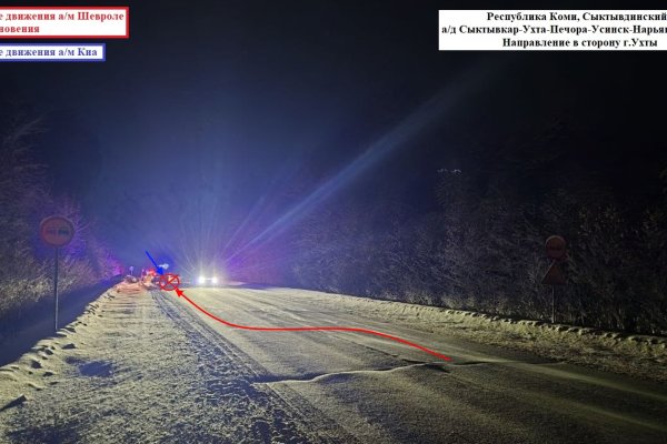 В Сыктывдинском районе водитель Chevrolet пошел на обгон и столкнулся с Kia