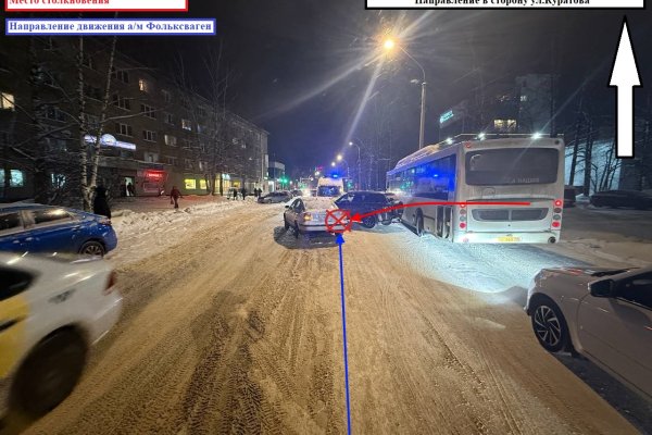 В Сыктывкаре водитель Suzuki не уступил дорогу Volkswagen