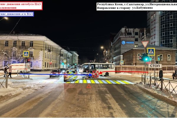 В Сыктывкаре водитель автобуса не уступил дорогу ВАЗу и спровоцировал ДТП