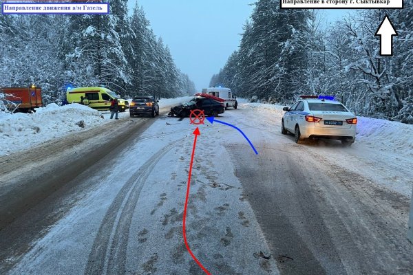 В Усть-Вымском районе водитель Lada при обгоне выехал на 