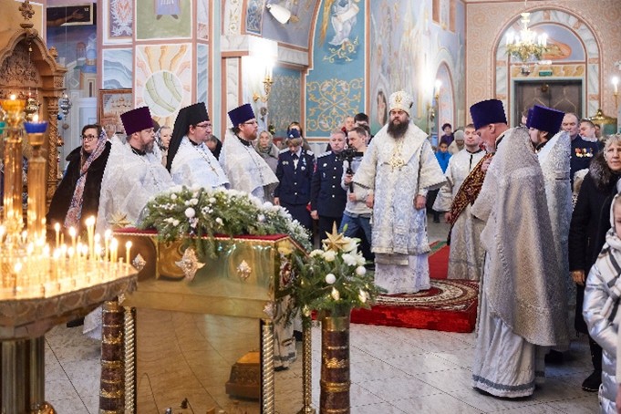 Праздничное богослужение в Храме Новомучеников и Исповедников Российских, в земле Коми просиявших