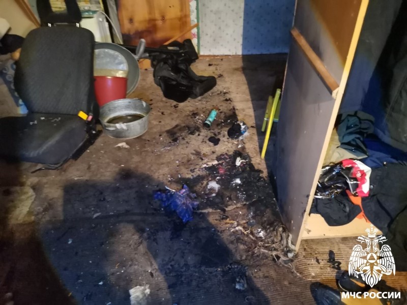 На пожаре в Сосногорском районе эвакуированы четыре человека