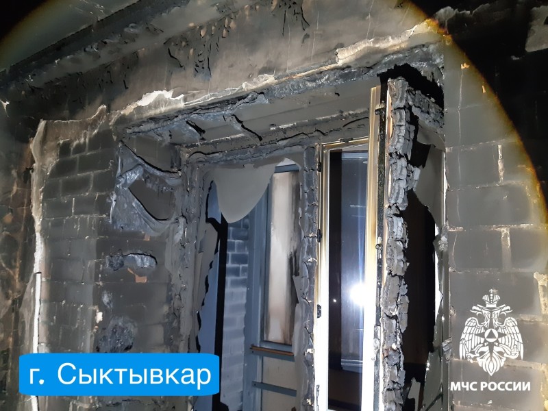 При пожаре в сыктывкарской квартире спасены пять человек