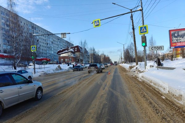 В Сыктывкаре Nissan X-Trail сбил женщину 