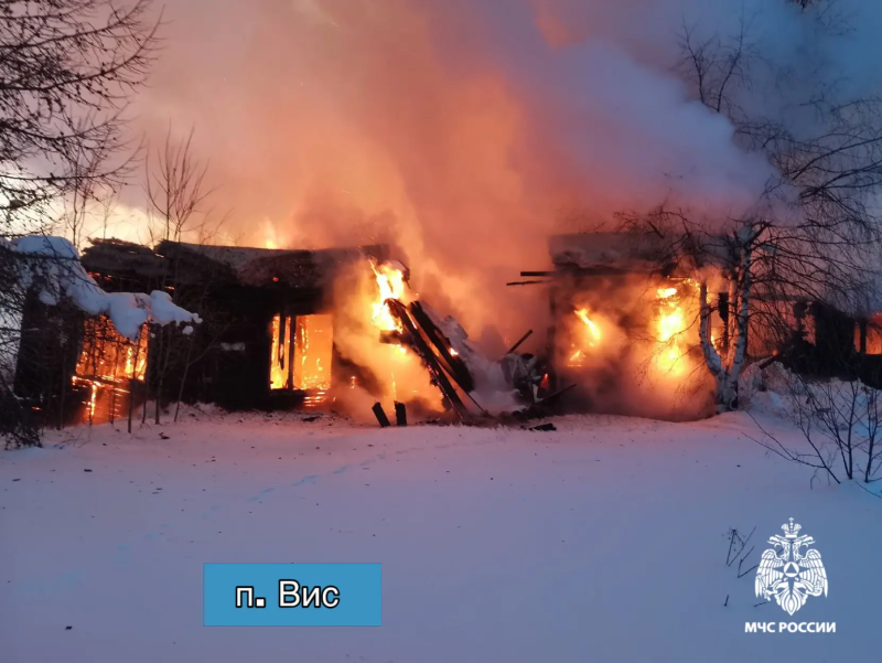 На пожаре в поселке под Сосногорском погиб 78-летний мужчина