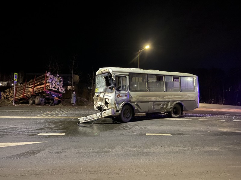 В Сыктывдинском районе автобус ПАЗ не уступил дорогу большегрузу: пострадали четверо, включая двух детей