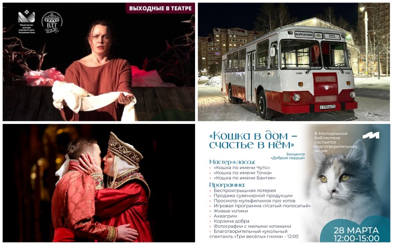 Куда сходить на выходных: интересные события в Коми 28 и 29 марта