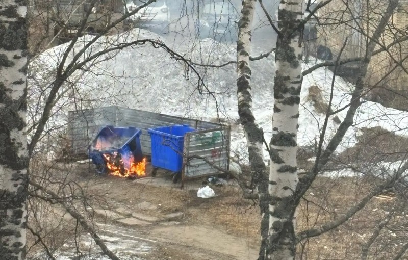 В Коми участились пожары на контейнерных площадках