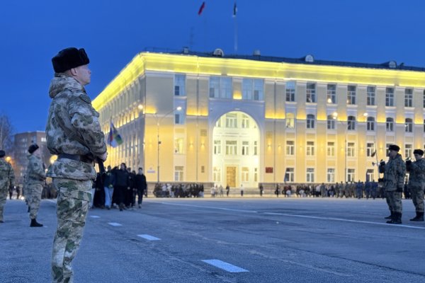 В Сыктывкаре военнослужащие Росгвардии готовятся к торжественному шествию в честь 81-й годовщины Победы 