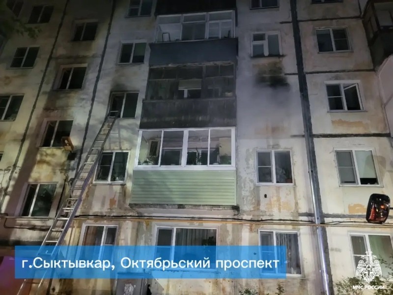 В Сыктывкаре на пожаре погиб 60-летний мужчина
